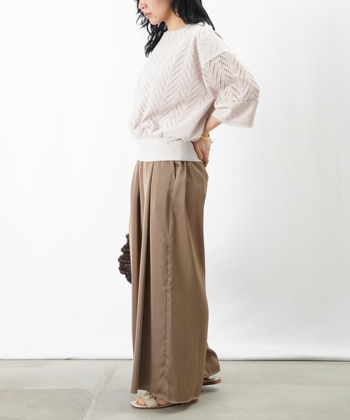 LUCA/LADY LUCK LUCA(ルカ/レディラックルカ)の「LC/LLL レースドッキングカットソー(Tシャツ/カットソー・レディース・オフホワイト/ライトベージュ/ブラック・FREE)」の19枚目の写真