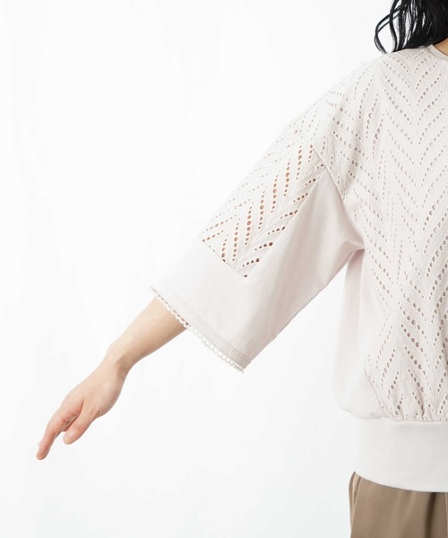 LUCA/LADY LUCK LUCA(ルカ/レディラックルカ)の「LC/LLL レースドッキングカットソー(Tシャツ/カットソー・レディース・オフホワイト/ライトベージュ/ブラック・FREE)」の15枚目の写真