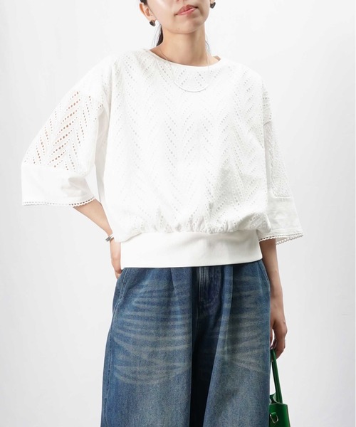 LUCA/LADY LUCK LUCA(ルカ/レディラックルカ)の「LC/LLL レースドッキングカットソー(Tシャツ/カットソー・レディース・オフホワイト/ライトベージュ/ブラック・FREE)」の10枚目の写真