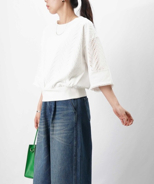 LUCA/LADY LUCK LUCA(ルカ/レディラックルカ)の「LC/LLL レースドッキングカットソー(Tシャツ/カットソー・レディース・オフホワイト/ライトベージュ/ブラック・FREE)」の12枚目の写真