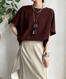 DouDouエンボスバックジップTEE エンボスバックジップTEE | DOUDOU(ドゥドゥ)レディース | PAL
