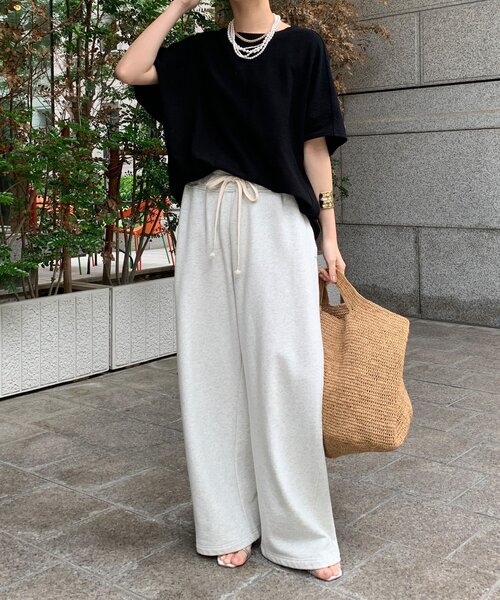 DouDou(ドゥドゥ)の「ドライタッチコクーンプルオーバー(Tシャツ/カットソー・レディース・ブラウン/オフホワイト/ブラック・FREE)」の14枚目の写真