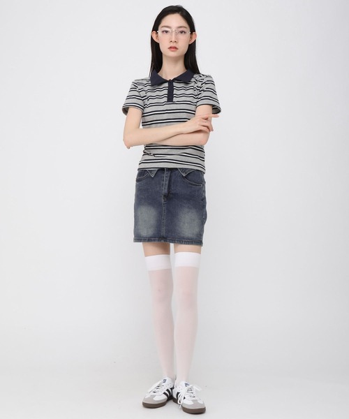 3.3 Field Trip （3.3フィールドトリップ）の「3.3 Field Trip／デニムスカート（デニムスカート・レディース・ライトブルー/ブルー・FREE）」の3枚目の写真