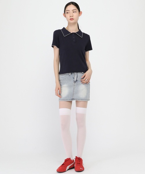 3.3 Field Trip （3.3フィールドトリップ）の「3.3 Field Trip／デニムスカート（デニムスカート・レディース・ライトブルー/ブルー・FREE）」の19枚目の写真