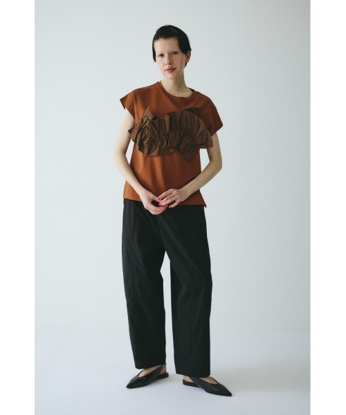 HeRIN.CYE（ヘリンドットサイ）の「Swinching  cocoon pants　　スイッチングコクーンパンツ（その他パンツ・レディース・ブラック/イエロー系その他/グリーン・36/38）」の2枚目の写真