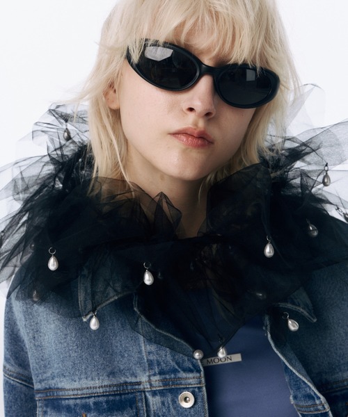 TULE FRILL STRAP/チュールフリルストラップ（付け襟）｜JOSE