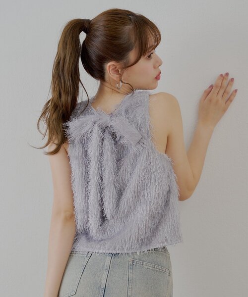 Chico（チコ）の「アメスリフェザーブラウス（シャツ/ブラウス・レディース・ライトベージュ/アイボリー/ピンク/グレー・FREE）」の3枚目の写真