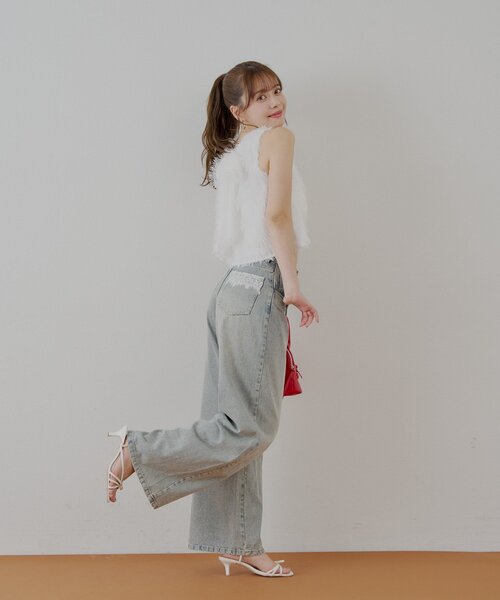 Chico（チコ）の「アメスリフェザーブラウス（シャツ/ブラウス・レディース・ライトベージュ/アイボリー/ピンク/グレー・FREE）」の12枚目の写真