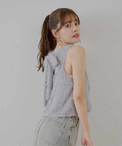 Chico（チコ）の「アメスリフェザーブラウス（シャツ/ブラウス・レディース・ライトベージュ/アイボリー/ピンク/グレー・FREE）」の8枚目の写真