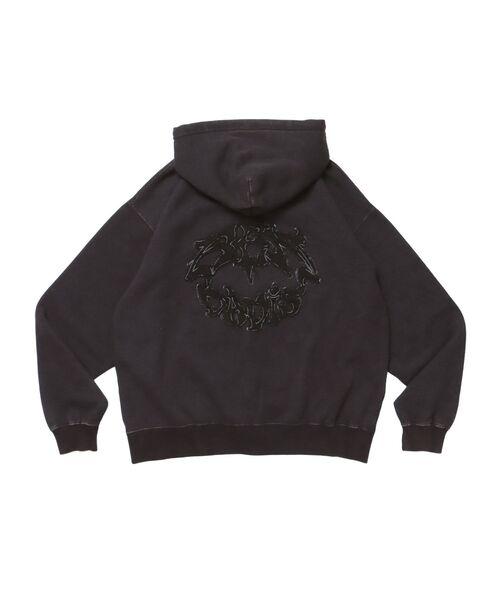 BEN DAVIS(ベンデイビス)の「【BEN DAVIS(ベンデイビス)】PATCHING BLEACH ZIP HOODIE / 加工 ジップパーカー ワッペン フーディ 裏起毛(パーカー・メンズ・ブラック/マスタード・LARGE/MEDIUM/X-LARGE)」の4枚目の写真