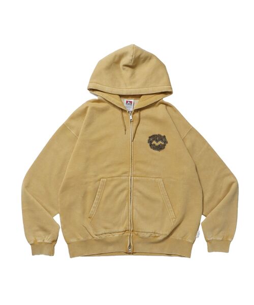 BEN DAVIS(ベンデイビス)の「【BEN DAVIS(ベンデイビス)】PATCHING BLEACH ZIP HOODIE / 加工 ジップパーカー ワッペン フーディ 裏起毛(パーカー・メンズ・ブラック/マスタード・LARGE/MEDIUM/X-LARGE)」の9枚目の写真