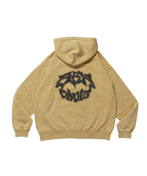 BEN DAVIS(ベンデイビス)の「【BEN DAVIS(ベンデイビス)】PATCHING BLEACH ZIP HOODIE / 加工 ジップパーカー ワッペン フーディ 裏起毛(パーカー・メンズ・ブラック/マスタード・LARGE/MEDIUM/X-LARGE)」の10枚目の写真