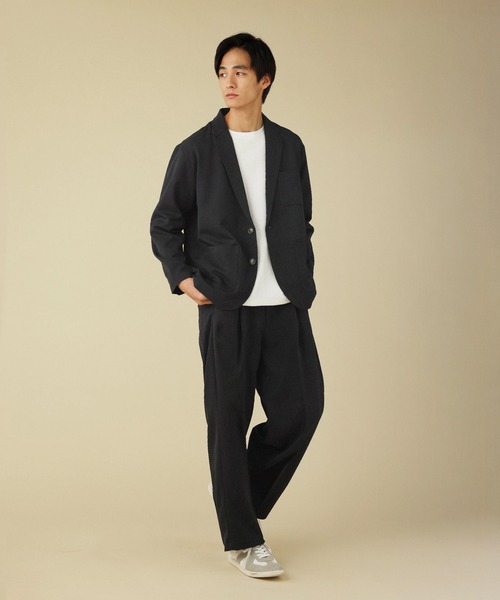 VERON（ヴァロン）の「【セットアップ対応】日本製Naturemier（ナチュレミア）(TM)ウールライクツイル1タックワイドバレルイージーパンツ（その他パンツ・メンズ・チャコール/ブラック/ベージュ系・L/M/S）」の9枚目の写真