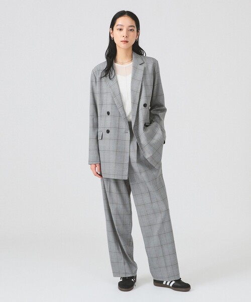 Pierre BALMAIN チェック柄 リネン テーラードジャケット N414 trim_ofbms_item123a3508cee511e