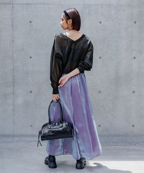 PAGEBOY(ページボーイ)の「レースアップシアーボレロ(カーディガン/ボレロ・レディース・ブラック/ロイヤルブルー/オフホワイト・FREE)」の6枚目の写真