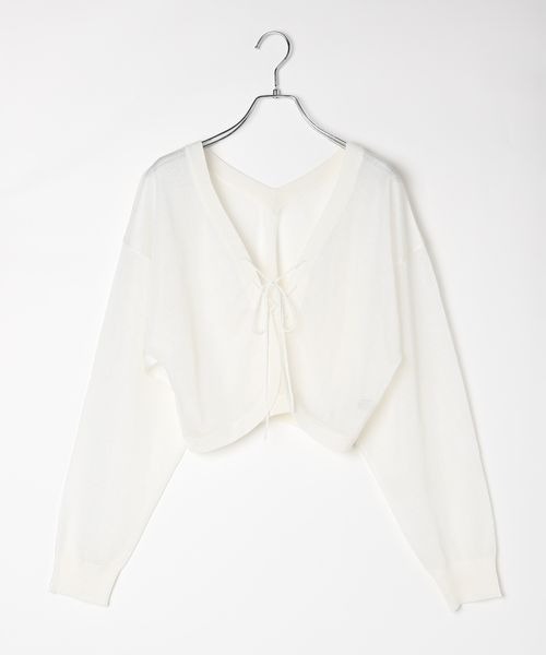 PAGEBOY(ページボーイ)の「レースアップシアーボレロ(カーディガン/ボレロ・レディース・ブラック/ロイヤルブルー/オフホワイト・FREE)」の16枚目の写真