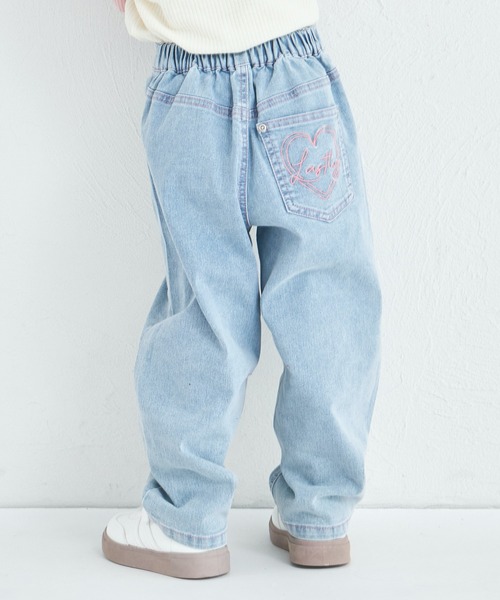 yukiemon ステッチングベア デニムパンツ　M モンチッチ Sサイズ Mサイズ デニム パンツ ジーンズ Gパン