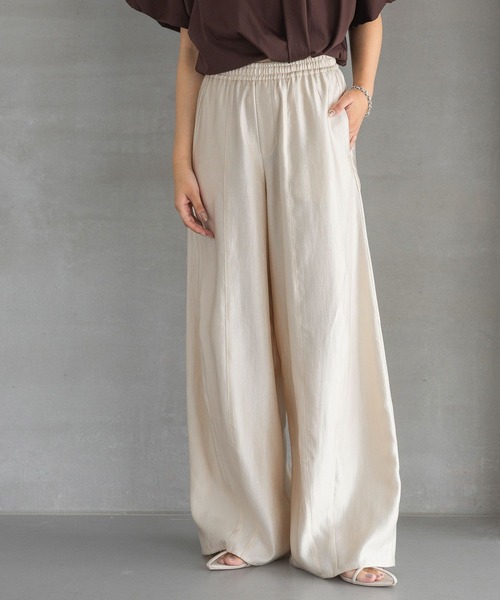 A part by（アパートバイ）の「【高身長向けサイズ展開あり・あいか企画】サテンバルーンイージーパンツ（その他パンツ・レディース・ライトベージュ/アイボリー/ブラック/ブラウン・FREE/TALL）」の10枚目の写真