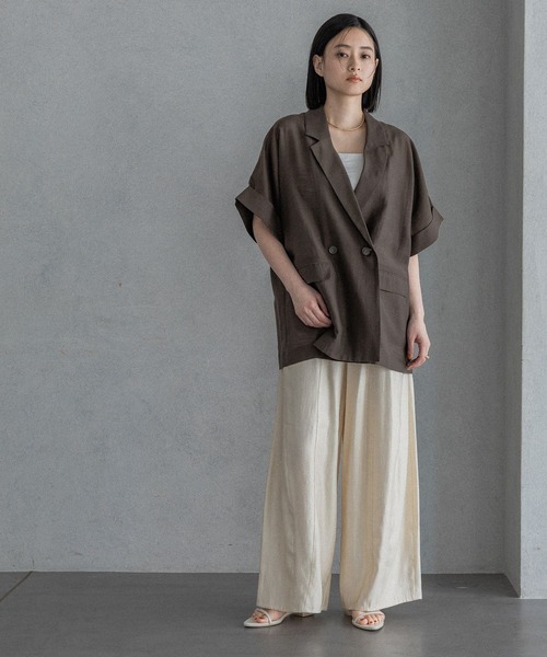 A part by（アパートバイ）の「【高身長向けサイズ展開あり】サテンバルーンイージーパンツ（その他パンツ・レディース・ライトベージュ/アイボリー/ブラック/ブラウン/グレー系その他4・FREE/TALL）」の7枚目の写真