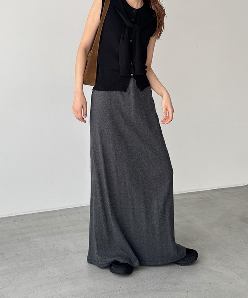 CANAL JEAN(キャナルジーン)の「Miller パネルリブスカート(スカート・レディース・ブラック/グレー系その他・ONE SIZE)」の1枚目の写真