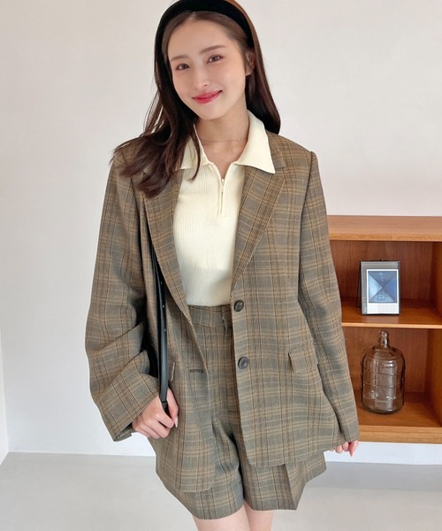 SNIDEL(スナイデル)の「シンプルショートパンツ(その他パンツ・レディース・ネイビー/チェック/グレー・0/1)」の3枚目の写真