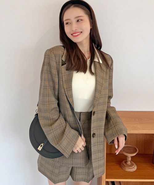 SNIDEL(スナイデル)の「シンプルショートパンツ(その他パンツ・レディース・ネイビー/チェック/グレー・0/1)」の7枚目の写真