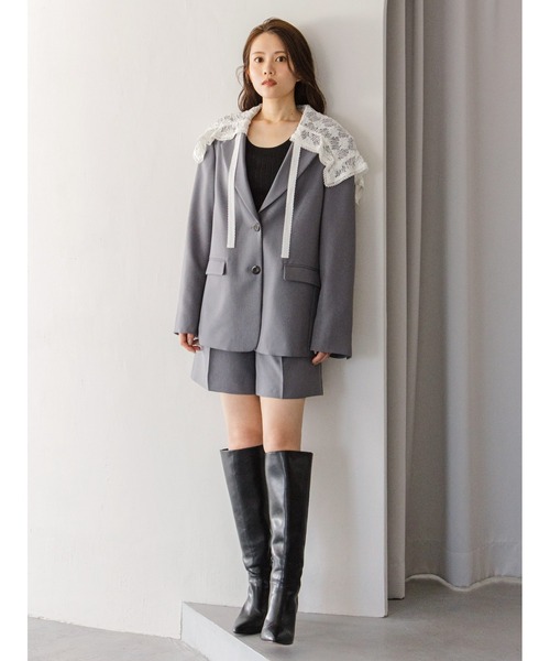 SNIDEL(スナイデル)の「シンプルショートパンツ(その他パンツ・レディース・ネイビー/チェック/グレー・0/1)」の5枚目の写真