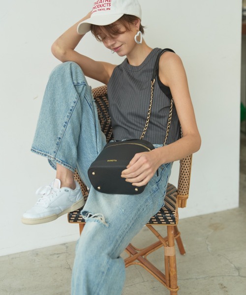 BARRETTA（バレッタ）の「フェイクレザーバニティバッグ（ショルダーバッグ・レディース・ブラック/グリーン/ベージュ・FREE）」の9枚目の写真