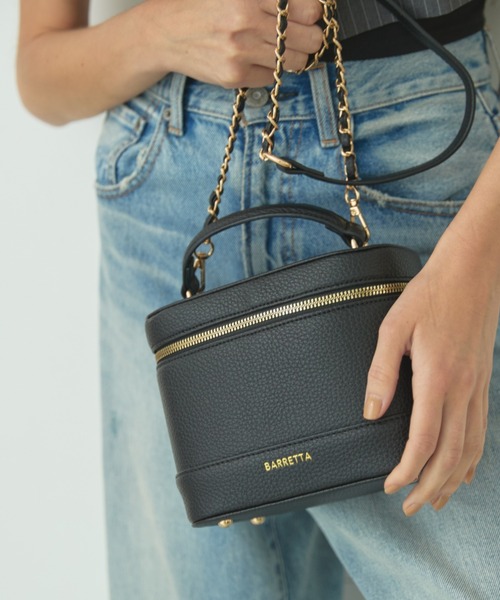 BARRETTA（バレッタ）の「フェイクレザーバニティバッグ（ショルダーバッグ・レディース・ブラック/グリーン/ベージュ・FREE）」の14枚目の写真