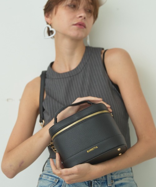 BARRETTA（バレッタ）の「フェイクレザーバニティバッグ（ショルダーバッグ・レディース・ブラック/グリーン/ベージュ・FREE）」の18枚目の写真