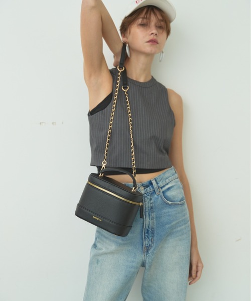 BARRETTA（バレッタ）の「フェイクレザーバニティバッグ（ショルダーバッグ・レディース・ブラック/グリーン/ベージュ・FREE）」の19枚目の写真