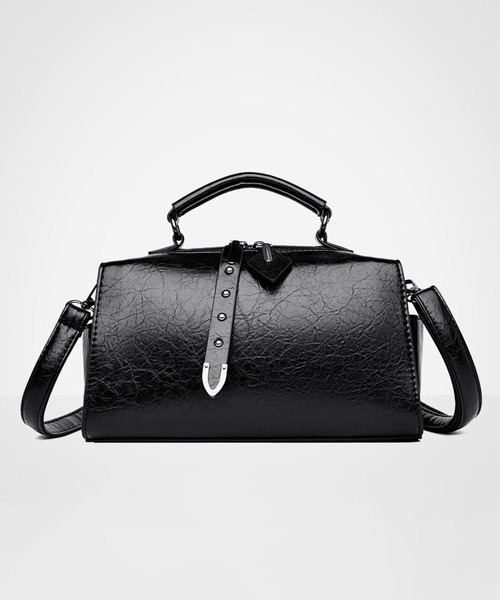 セール】ダブルストラップレトロミニボストンバッグ（ショルダーバッグ