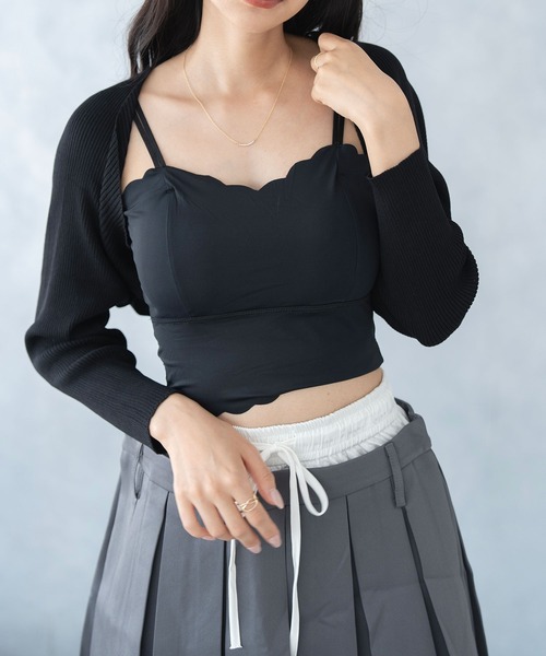 NinaetLina（ニナエリナ）の「カーディガン（カーディガン/ボレロ・レディース・ブラック/ホワイト・FREE）」の18枚目の写真