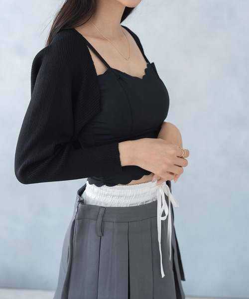 NinaetLina（ニナエリナ）の「カーディガン（カーディガン/ボレロ・レディース・ブラック/ホワイト・FREE）」の19枚目の写真