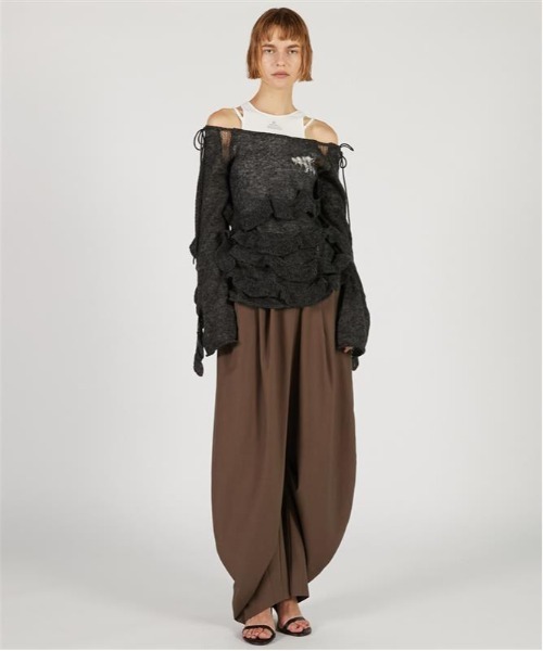 PRANK PROJECT（プランクプロジェクト）の「モヘアチュニック / Mohair Tunic（チュニック・レディース・アイボリー/チャコールグレー/レッド・FREE）」の6枚目の写真