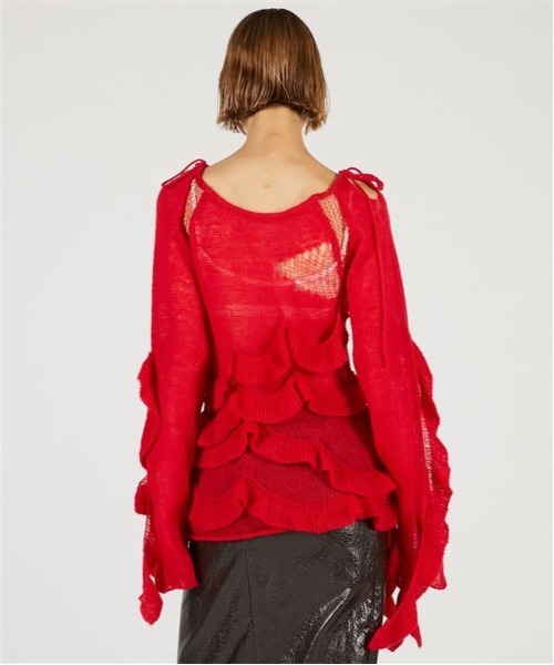 PRANK PROJECT（プランクプロジェクト）の「モヘアチュニック / Mohair Tunic（チュニック・レディース・アイボリー/チャコールグレー/レッド・FREE）」の21枚目の写真