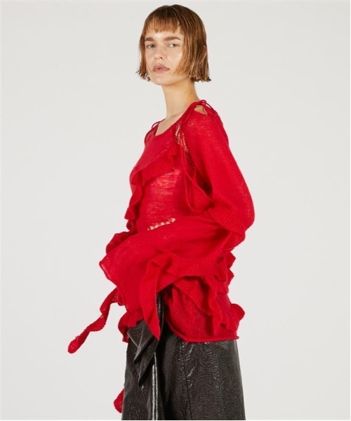 PRANK PROJECT（プランクプロジェクト）の「モヘアチュニック / Mohair Tunic（チュニック・レディース・アイボリー/チャコールグレー/レッド・FREE）」の20枚目の写真