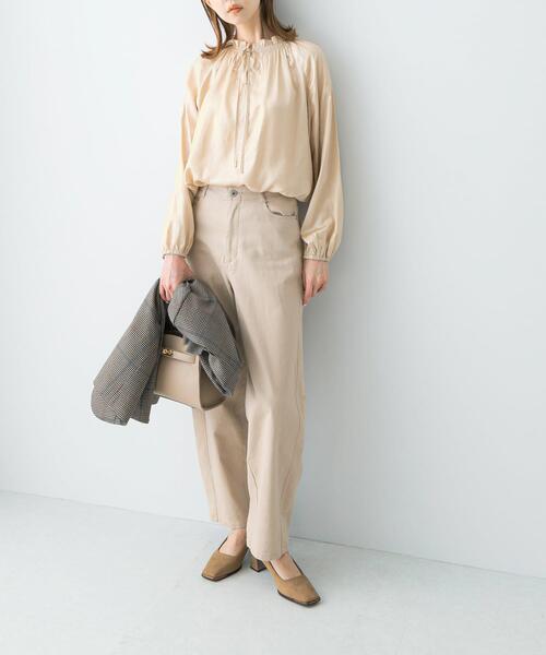 URBAN RESEARCH ROSSO WOMEN（アーバンリサーチ　ロッソ）の「ツイルバレルパンツ（その他パンツ・レディース・ブラック/ベージュ系その他・36/38）」の6枚目の写真