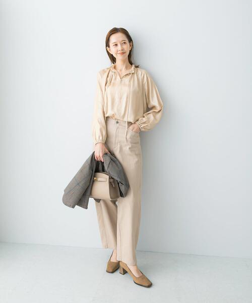 URBAN RESEARCH ROSSO WOMEN（アーバンリサーチ　ロッソ）の「ツイルバレルパンツ（その他パンツ・レディース・ブラック/ベージュ系その他・36/38）」の7枚目の写真