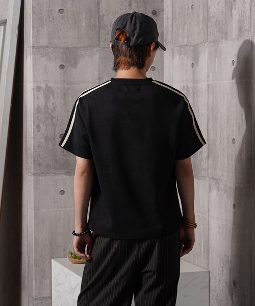 #MEMORY(メモリー)の「【MEMORY】フェイクスエード S/S ゲームシャツ / Faux suede short sleeve game shirt(Tシャツ/カットソー・メンズ・グレイッシュベージュ/ブラック/チャコールグレー・M/L/XL)」の8枚目の写真