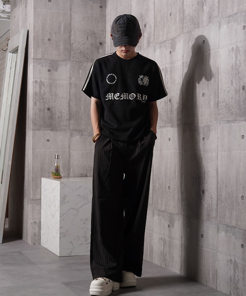 #MEMORY(メモリー)の「【MEMORY】フェイクスエード S/S ゲームシャツ / Faux suede short sleeve game shirt(Tシャツ/カットソー・メンズ・グレイッシュベージュ/ブラック/チャコールグレー・M/L/XL)」の9枚目の写真