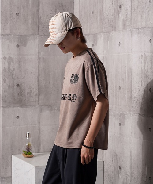 #MEMORY(メモリー)の「【MEMORY】フェイクスエード S/S ゲームシャツ / Faux suede short sleeve game shirt(Tシャツ/カットソー・メンズ・グレイッシュベージュ/ブラック/チャコールグレー・M/L/XL)」の19枚目の写真