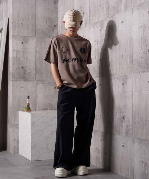#MEMORY(メモリー)の「【MEMORY】フェイクスエード S/S ゲームシャツ / Faux suede short sleeve game shirt(Tシャツ/カットソー・メンズ・グレイッシュベージュ/ブラック/チャコールグレー・M/L/XL)」の21枚目の写真