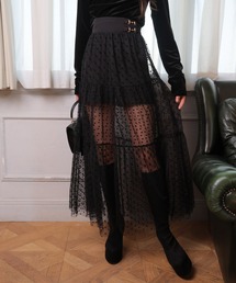 LIPSERVICE | 2wayショーパン付チュールフレアスカート(スカート)