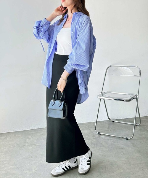 GeeRA(ジーラ)の「きれいシルエットで動きやすい!スポンディッシュニットスカート(スカート・レディース・チャコール/ブラック/アイボリー・SMALL/MEDIUM/LARGE/X-LARGE)」の16枚目の写真