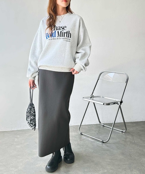 GeeRA(ジーラ)の「きれいシルエットで動きやすい!スポンディッシュニットスカート(スカート・レディース・チャコール/ブラック/アイボリー・SMALL/MEDIUM/LARGE/X-LARGE)」の22枚目の写真