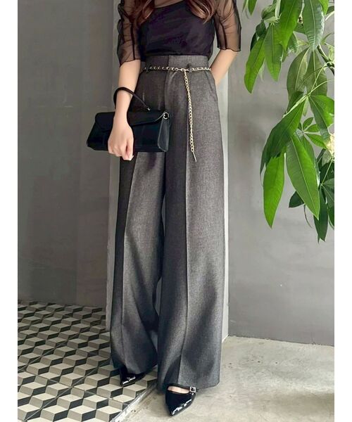 dazzlin（ダズリン）の「バリエーションワイドパンツ（その他パンツ・レディース・チャコールグレー/キャメル・SMALL/MEDIUM）」の3枚目の写真