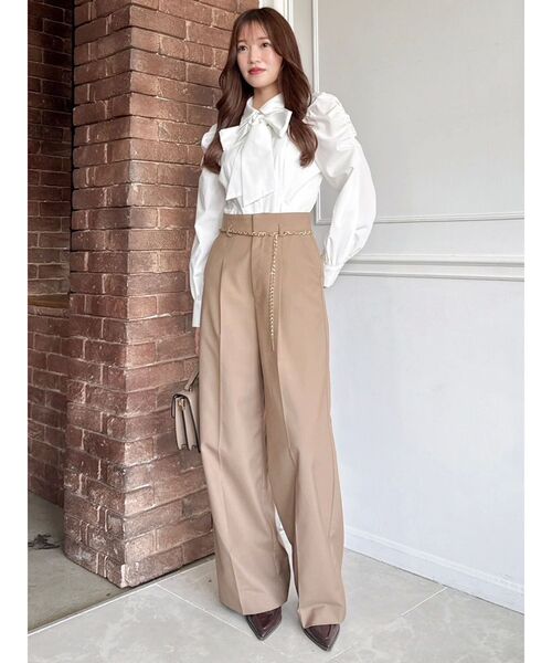 dazzlin（ダズリン）の「バリエーションワイドパンツ（その他パンツ・レディース・チャコールグレー/キャメル・SMALL/MEDIUM）」の10枚目の写真