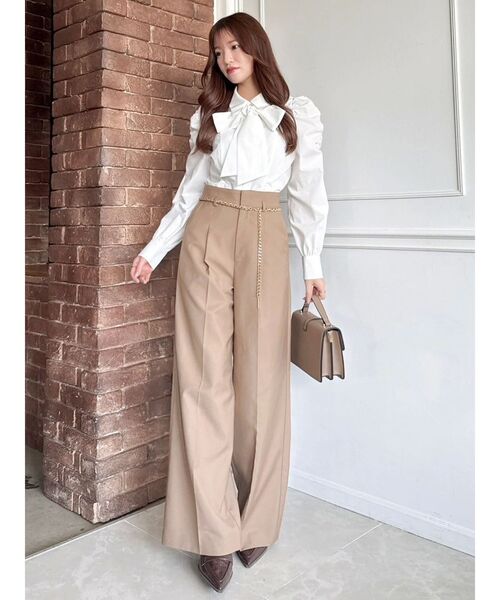 dazzlin（ダズリン）の「バリエーションワイドパンツ（その他パンツ・レディース・チャコールグレー/キャメル・SMALL/MEDIUM）」の11枚目の写真