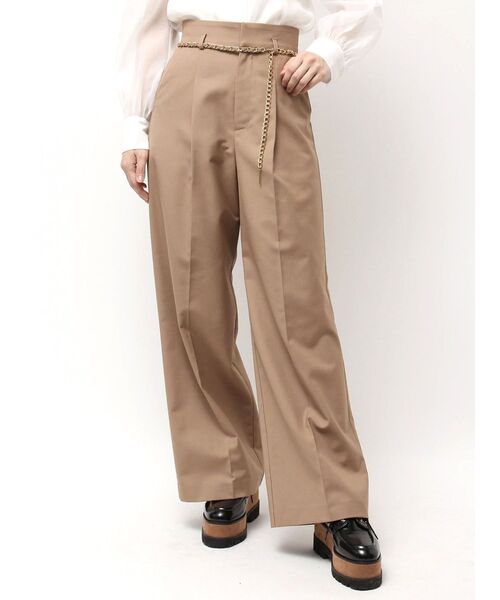 dazzlin（ダズリン）の「バリエーションワイドパンツ（その他パンツ・レディース・チャコールグレー/キャメル・SMALL/MEDIUM）」の12枚目の写真